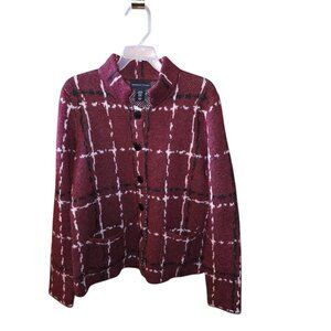 Adrienne Vittadina Burgundy Sweater Size XS